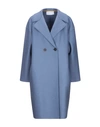 Harris Wharf London Coat In Pastel Blue