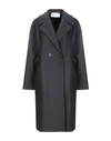 Harris Wharf London Coat In Dark Blue