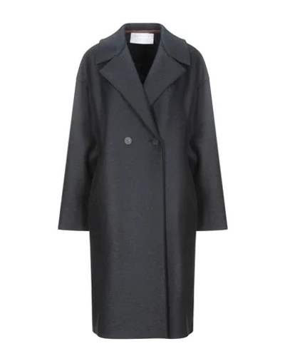 Harris Wharf London Coat In Dark Blue
