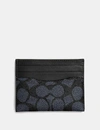 Coach Card Case In Signature Canvas In Midnight