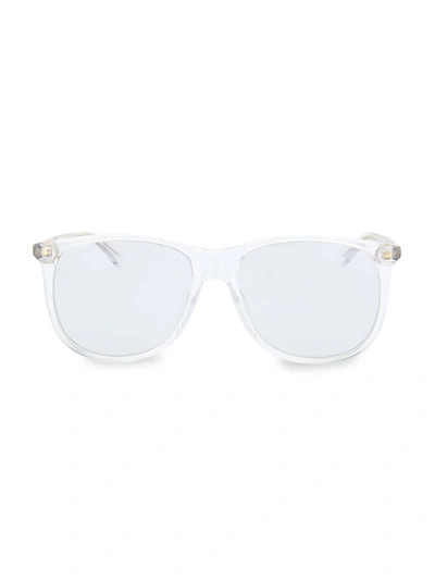 Gucci 57mm Square Sunglasses In White