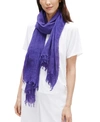 EILEEN FISHER ORGANIC LINEN-BLEND FRINGED SCARF