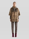 ETRO CASHMERE AND FUR PONCHO
