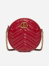 GUCCI GG MARMONT QUILTED LEATHER MINI ROUND BAG