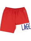 SUPREME X LACOSTE LOGO PANEL SWEAT SHORTS