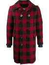 DSQUARED2 CHECKED DOUBLE-BREASTED COAT