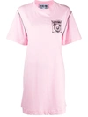 MOSCHINO TEDDY LOGO STITCH T-SHIRT DRESS