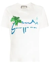 GUCCI GUCCI HAWAII PRINT T-SHIRT