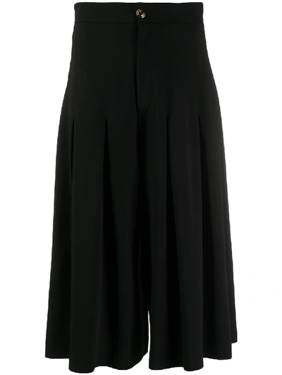 Gucci High-waisted Pleated Culottes In Black