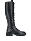 Giuseppe Zanotti Low Heels Boots In Black Leather In Black