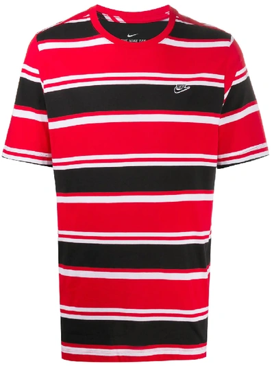 Nike Nsw Striped T-shirt In Red