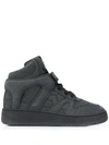 Isabel Marant 30mm Brooklee Leather High Top Sneakers In Black