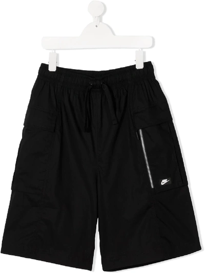 Nike Teen Sportswear Track Shorts In 黑色