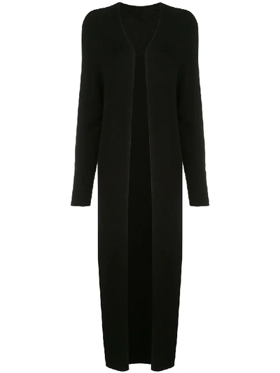 Apparis Aria Vegan Cashmere Duster Cardigan In Black