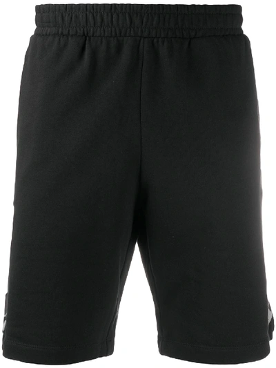 Calvin Klein Camouflage-print Cotton Shorts In Black