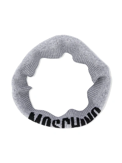 Moschino Kids' Logo Snood In Grey