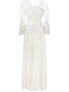 JENNY PACKHAM APACHE EMBROIDERED-TULLE WEDDING GOWN