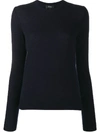 Theory Fitted Cashmere Pullover In Blue