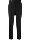 PESERICO HIGH-RISE SLIM-FIT CROPPED TROUSERS