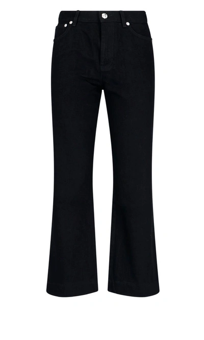Apc Sailor Cropped High-rise Straight Jeans In Black