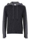 BURBERRY Black And Grey Wool Hoodie,8032194