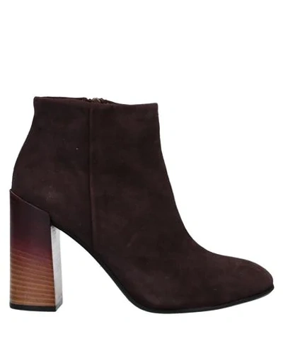 Alberto Fermani Ankle Boot In Dark Brown