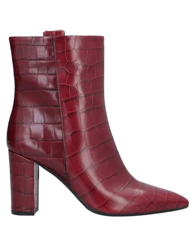 The Seller Ankle Boots In Maroon