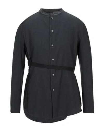 Tom Rebl Solid Color Shirt In Black