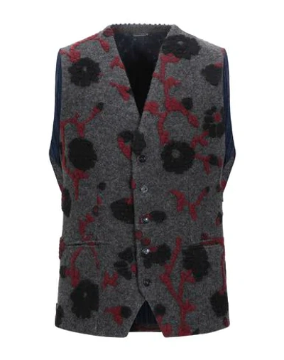 Grey Daniele Alessandrini Vests In Grey