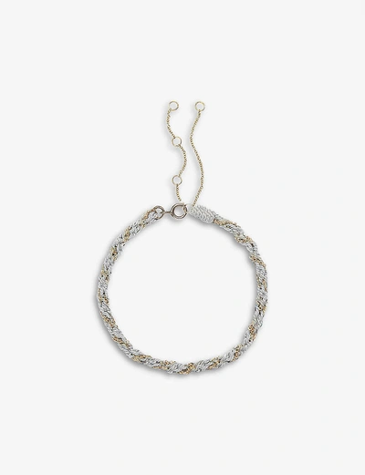 The Alkemistry Kumachi 18ct Yellow-gold And Silk Cord Bracelet In White