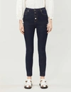 TED BAKER LEPPIE BUTTON-DETAIL STRAIGHT HIGH-RISE JEANS,R00005795