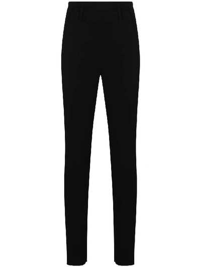 Magda Butrym High Waist Wool Slim Trousers In Black