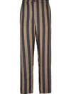 FENDI STRIPE PRINT SILK TROUSERS