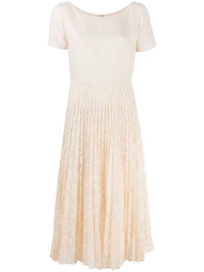 Valentino Midi Dress In Neutrals