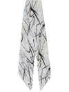 ISSEY MIYAKE PLEATED GRAPHIC PRINT SCARF
