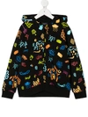 MARCELO BURLON COUNTY OF MILAN MOTIF PRINT ZIP-UP HOODIE