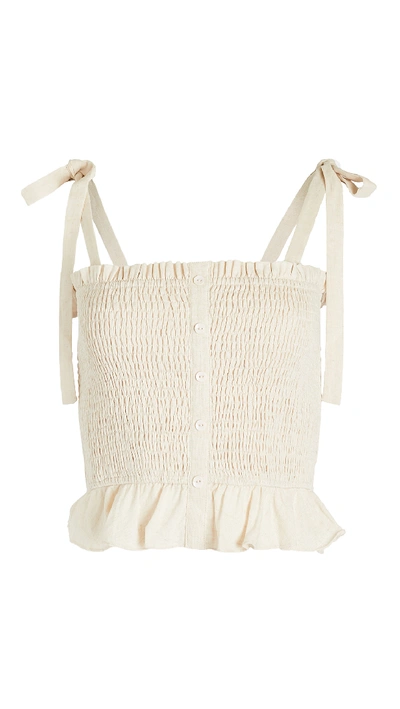 Lost + Wander Beach Excursion Sleeveless Top In Oat