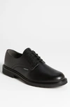 Mephisto Keaton Waterproof Plain Toe Derby In Black Pebble Grain