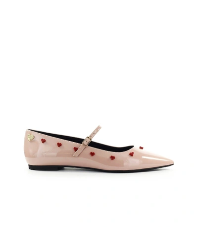 Love Moschino Nude Pink Ballet Flat