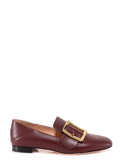 Bally Janelle Leather Loafers In Red