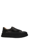 Jil Sander Black Vulcanized Sneakers In Black
