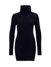 SAINT LAURENT KNITTED MINI DRESS WITH COWL NECK AND BUTTONS,631918YAPP24240
