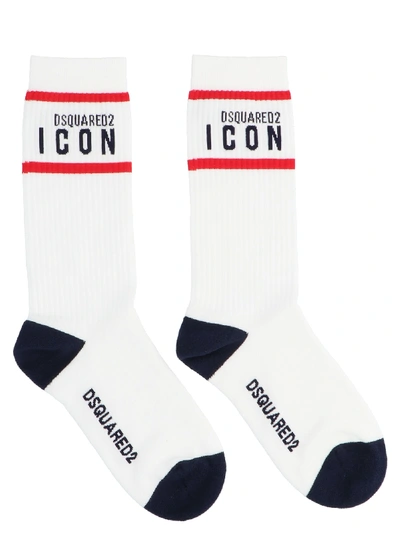 Dsquared2 Icon Socks In White