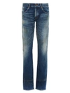 Saint Laurent Slim-fit Washed Denim Jeans In Light Blue