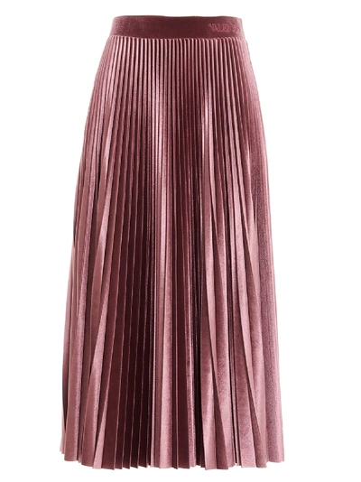 Valentino Mid-length Pleated Skirt In Pink