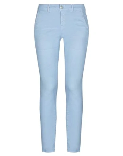 CARE LABEL CARE LABEL WOMAN PANTS SKY BLUE SIZE 30 COTTON, ELASTANE,13132069KI 2