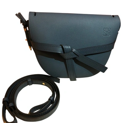 Pre-owned Loewe Gate Blue Leather Handbag