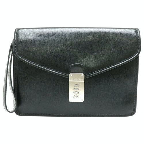 burberry black leather bag