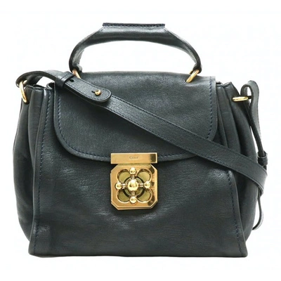 Pre-owned Chloé Elsie Black Leather Handbag
