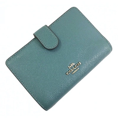 Pre-owned Coach Blue Leather Wallet